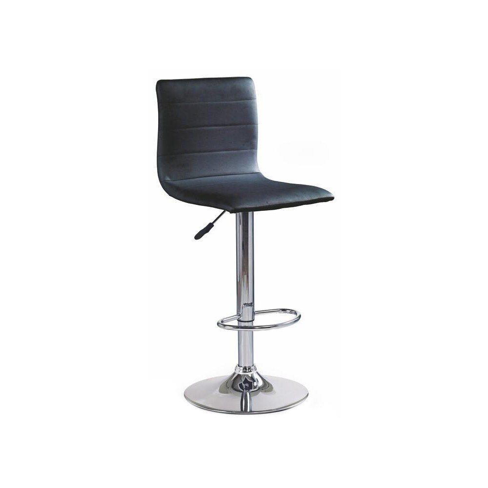 Scaun bar rotativ, piele ecologica neagra AX Z21